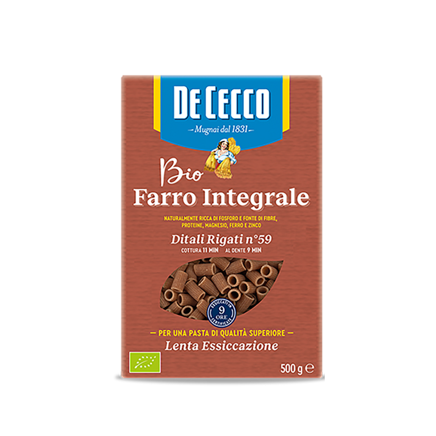 Ditali rigati nº59 integrali farro BIO