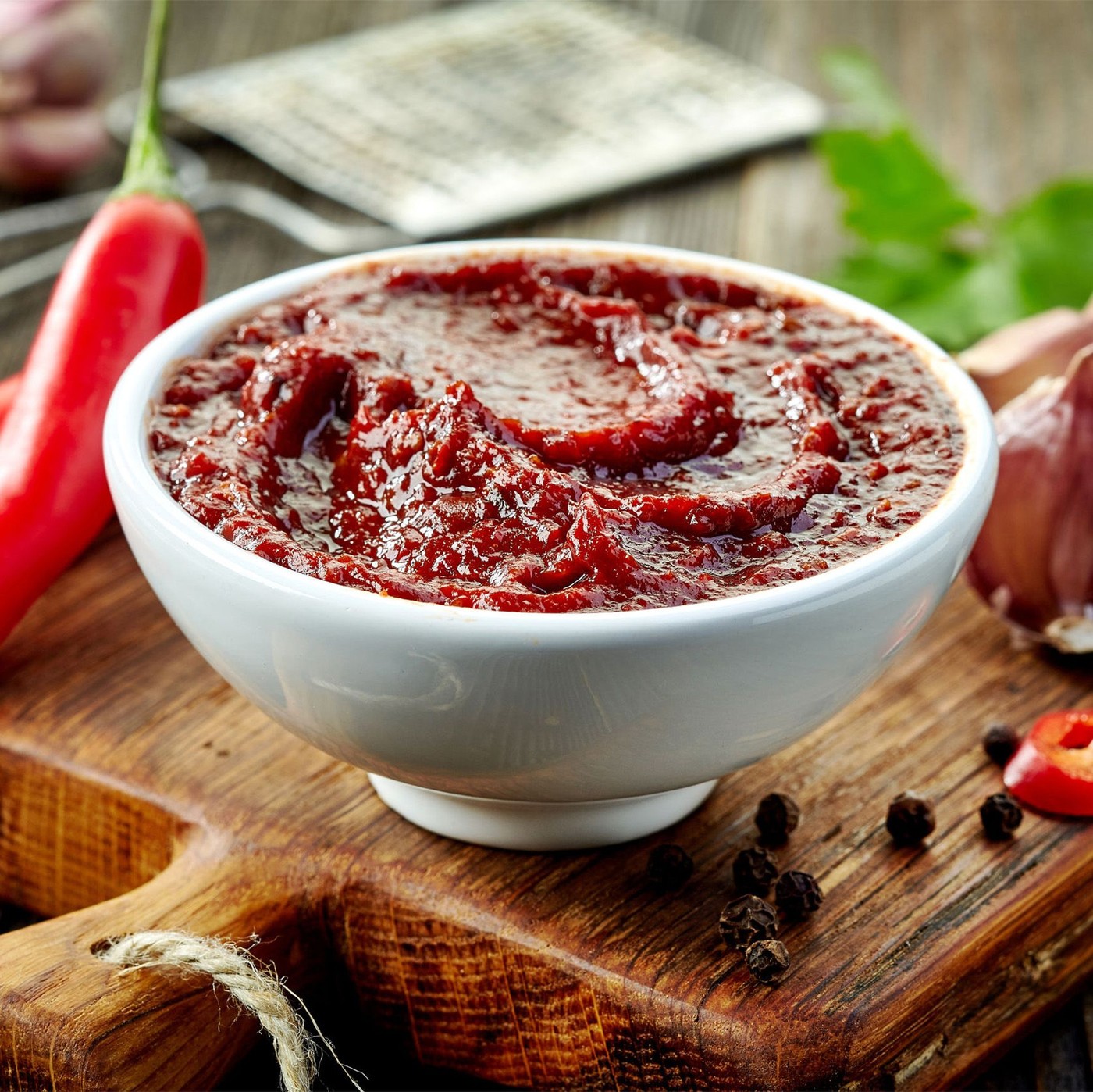 receta de Salsa fresca de pesto rojo