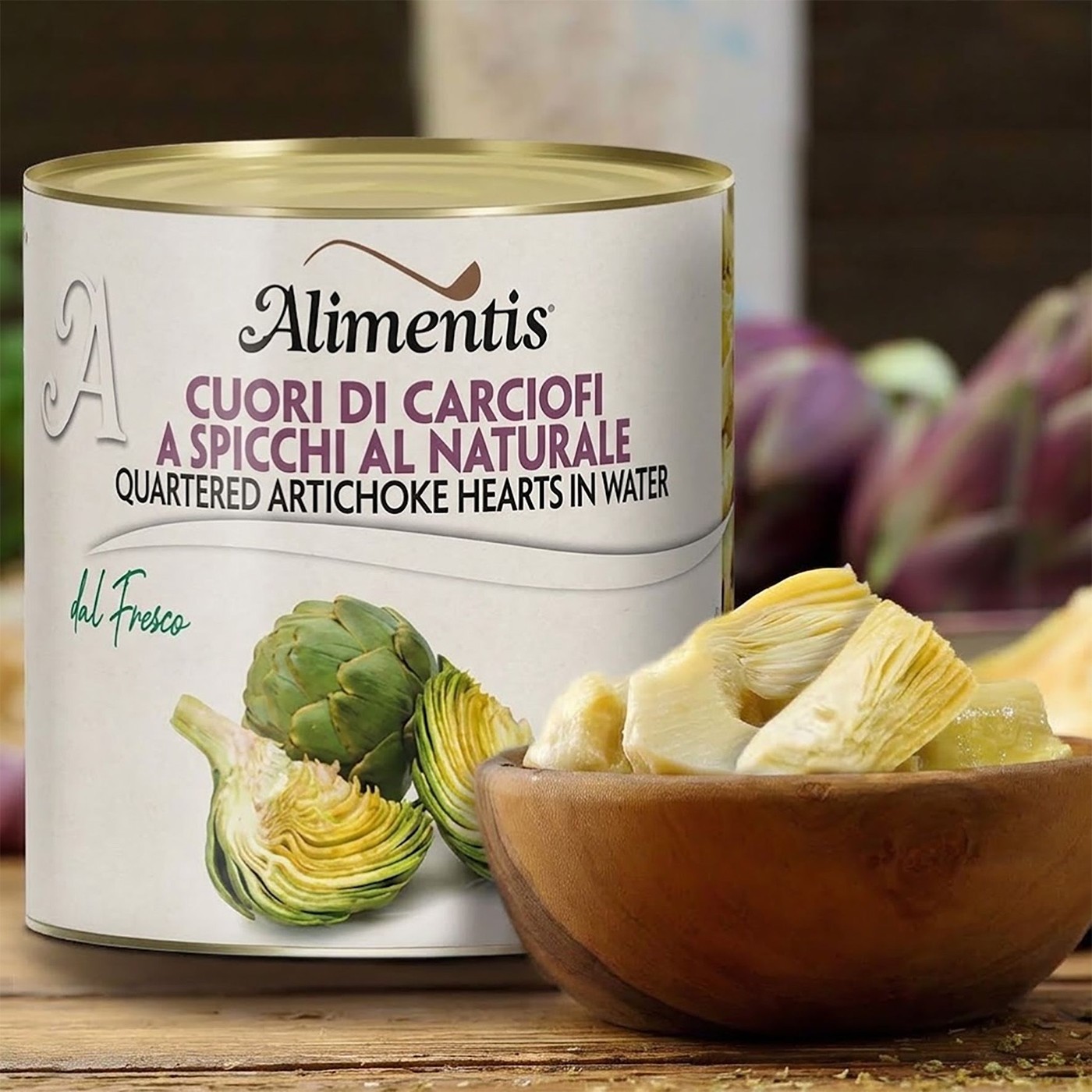 receta de Corazones de alcachofa a cuartos al natural