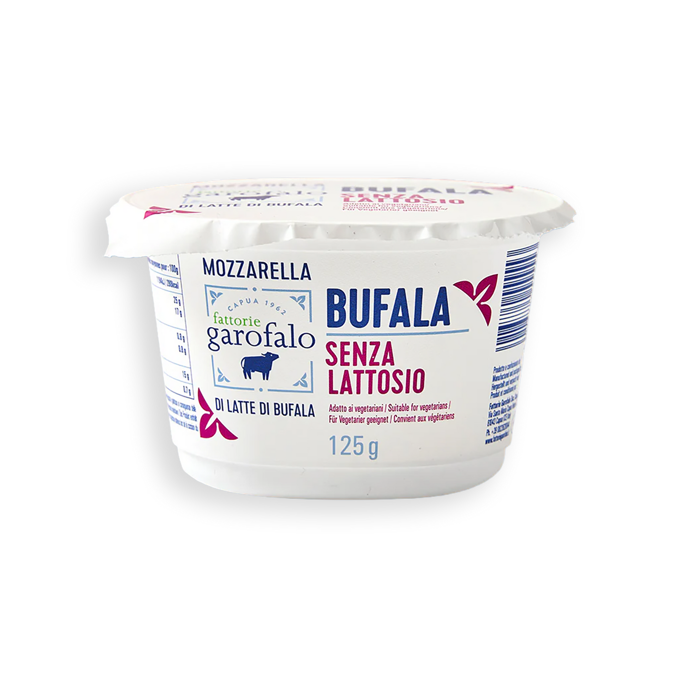 Mozzarella de búfala sin lactosa