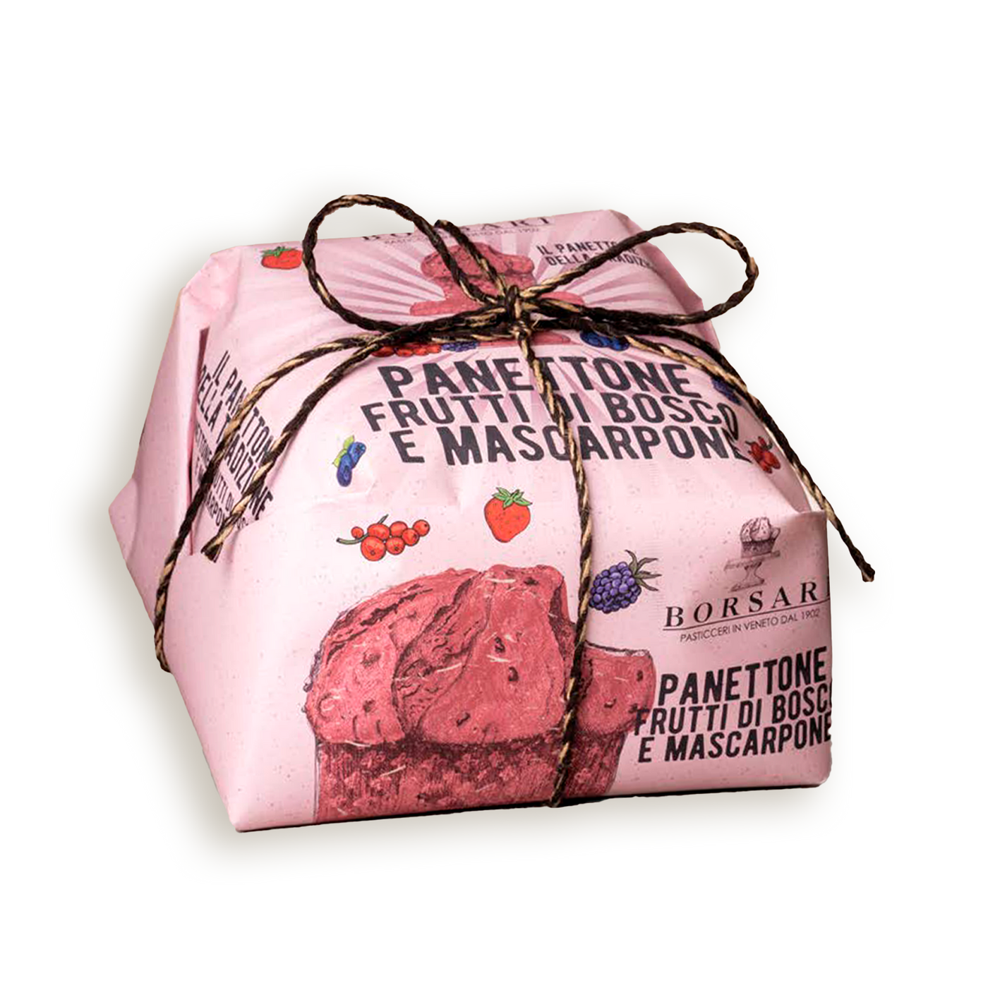Panettone frutas del bosque con crema mascarpone