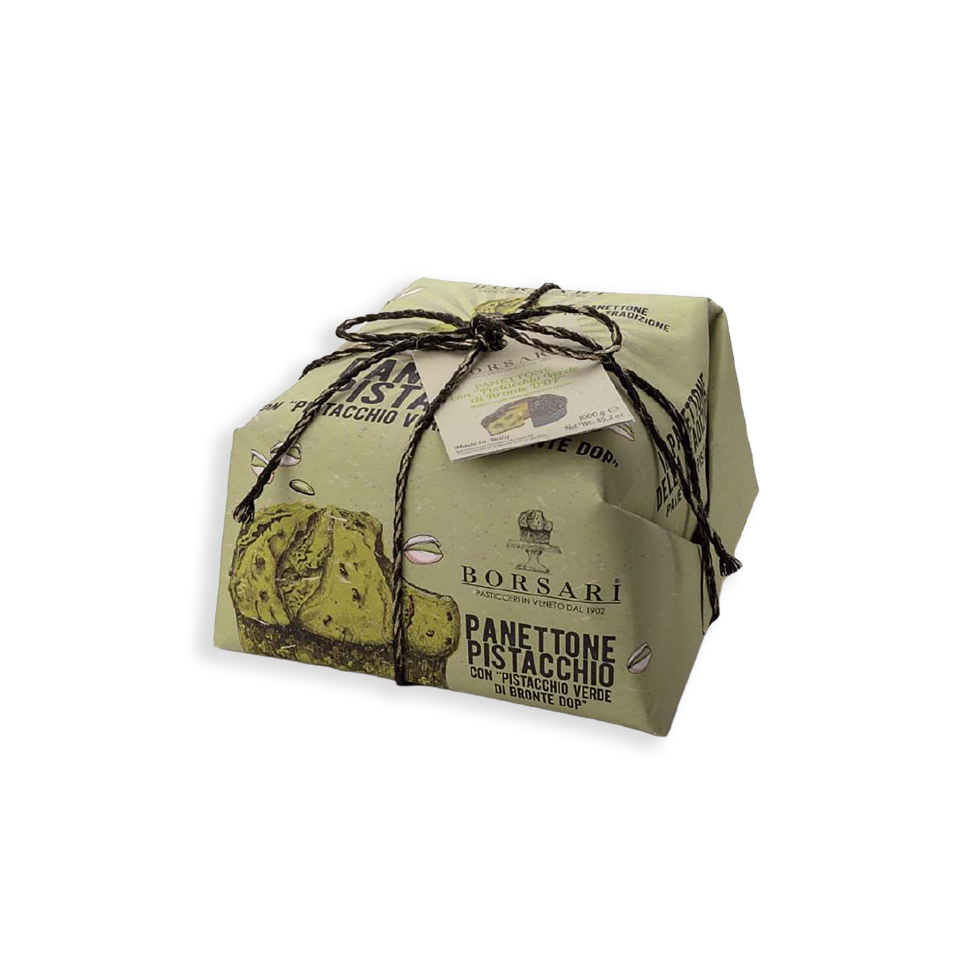 Panettone con crema "pistacchio verde di bronte dop"