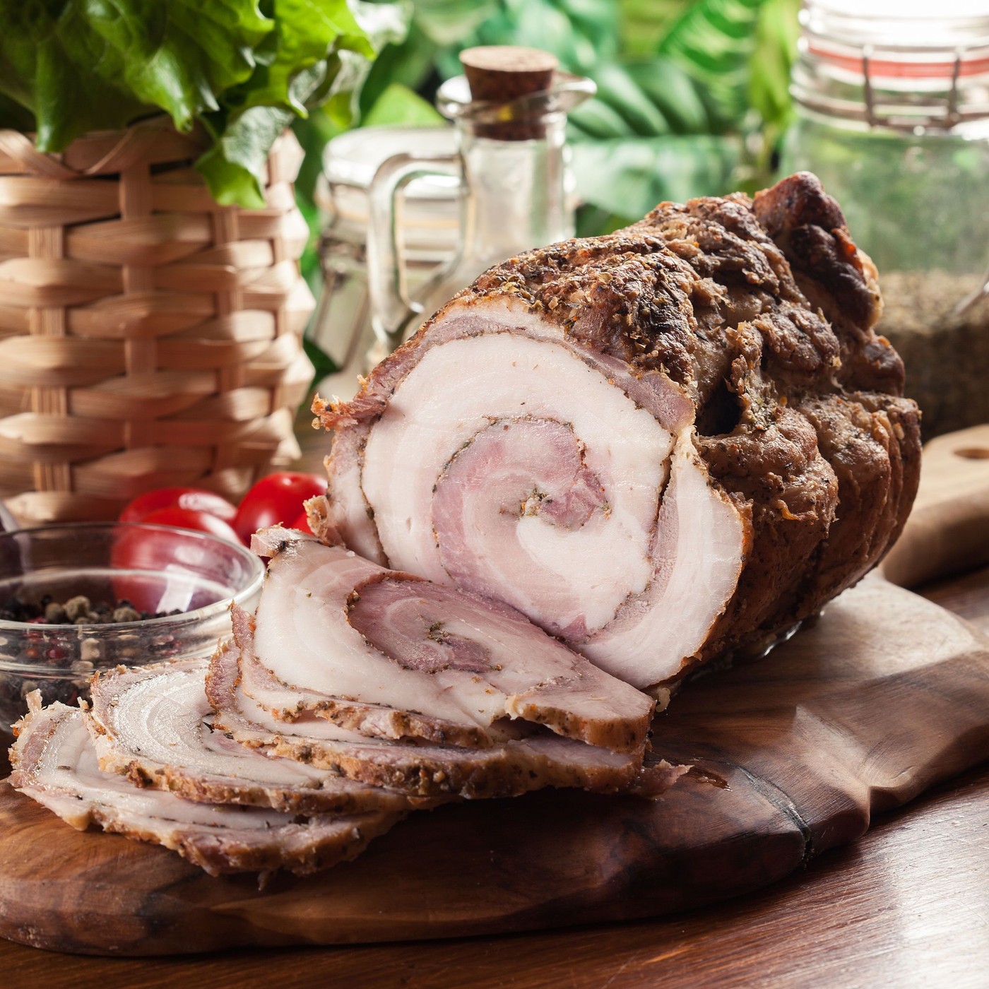 receta de Trancio porchetta 1/4 al vacío