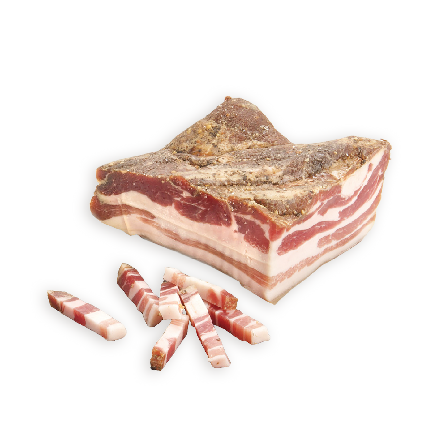 Pancetta tesa mitad