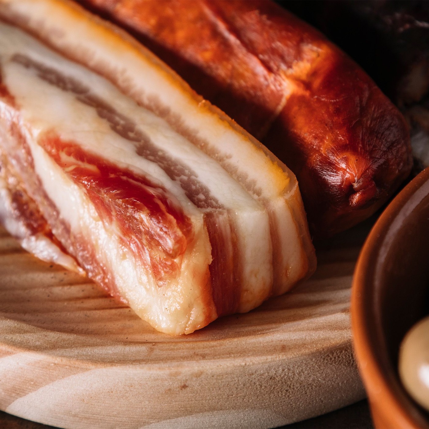 receta de Pancetta tesa mitad