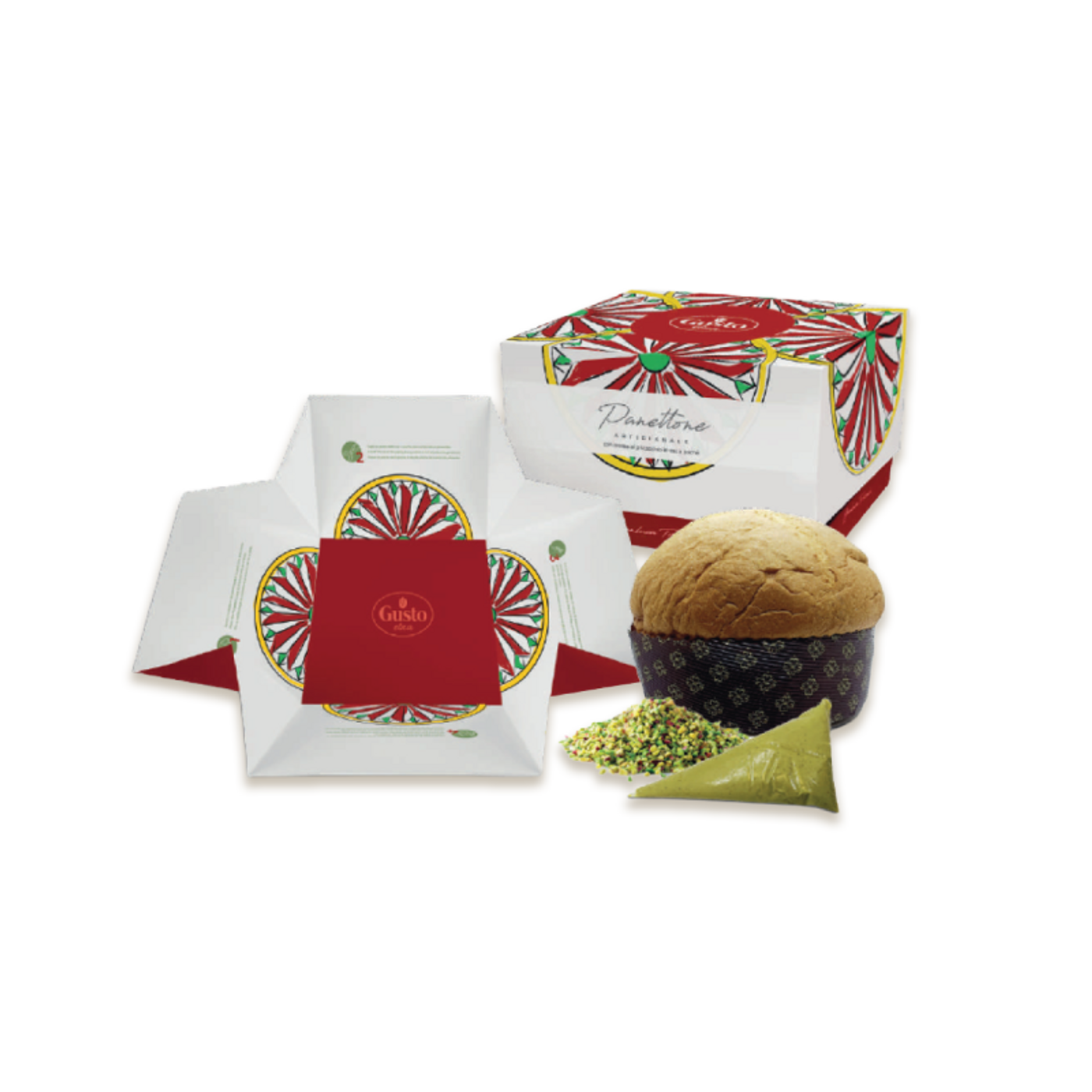 Kit panettone artesanal de pistacho