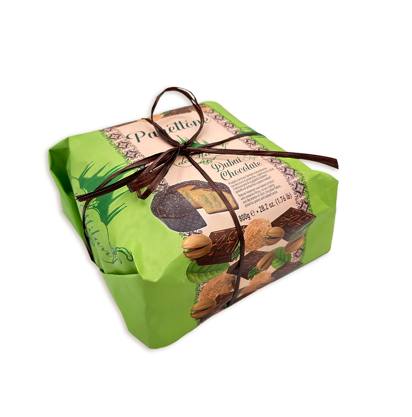 Panettone con chocolate de dubai
