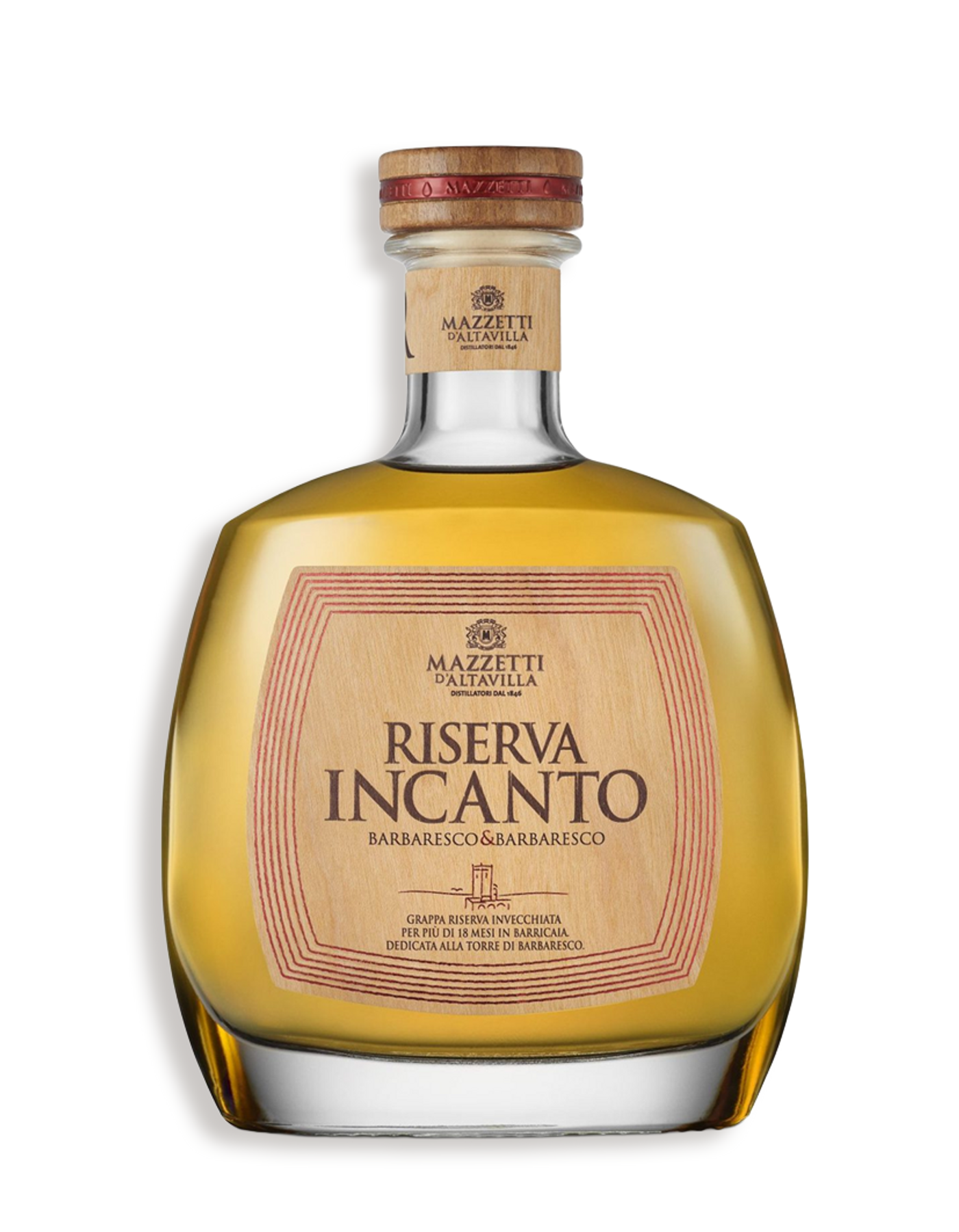 Grappa riserva incanto en caja de madera