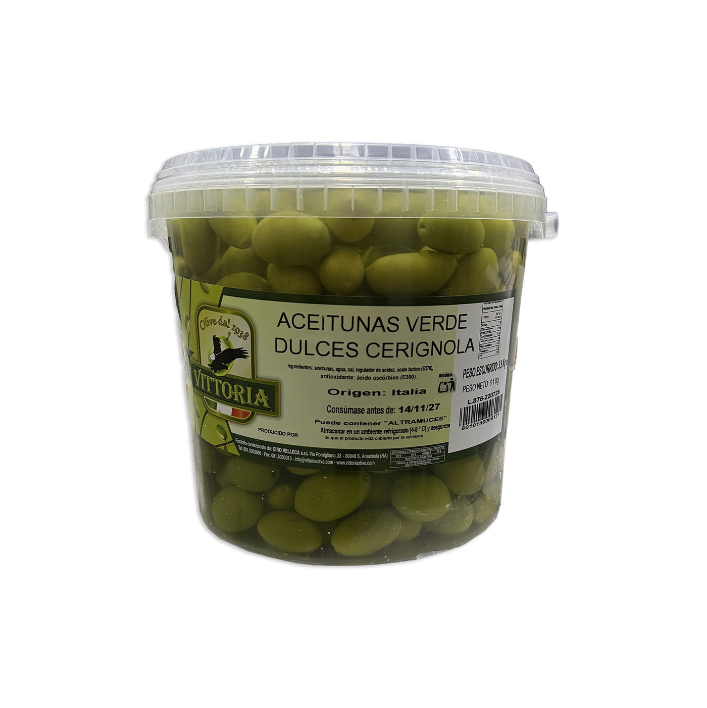 Aceitunas verdes cerignola