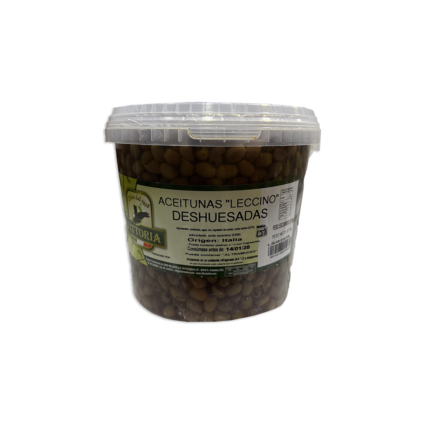 Aceitunas negras leccino deshuesadas
