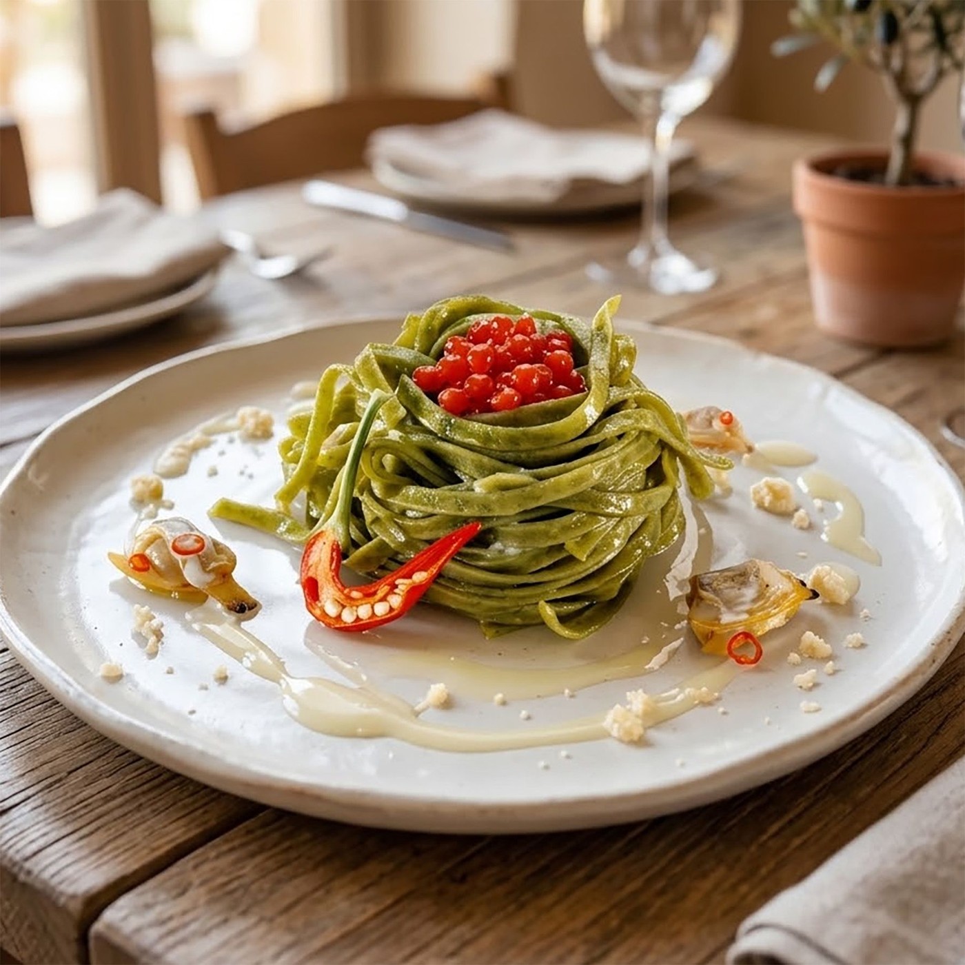 receta de Taglioline verdi