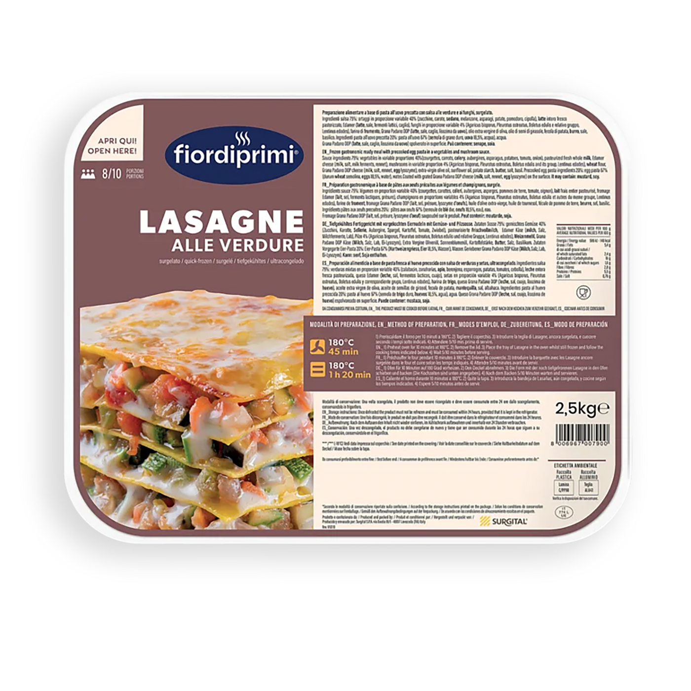 Lasaña de verduras