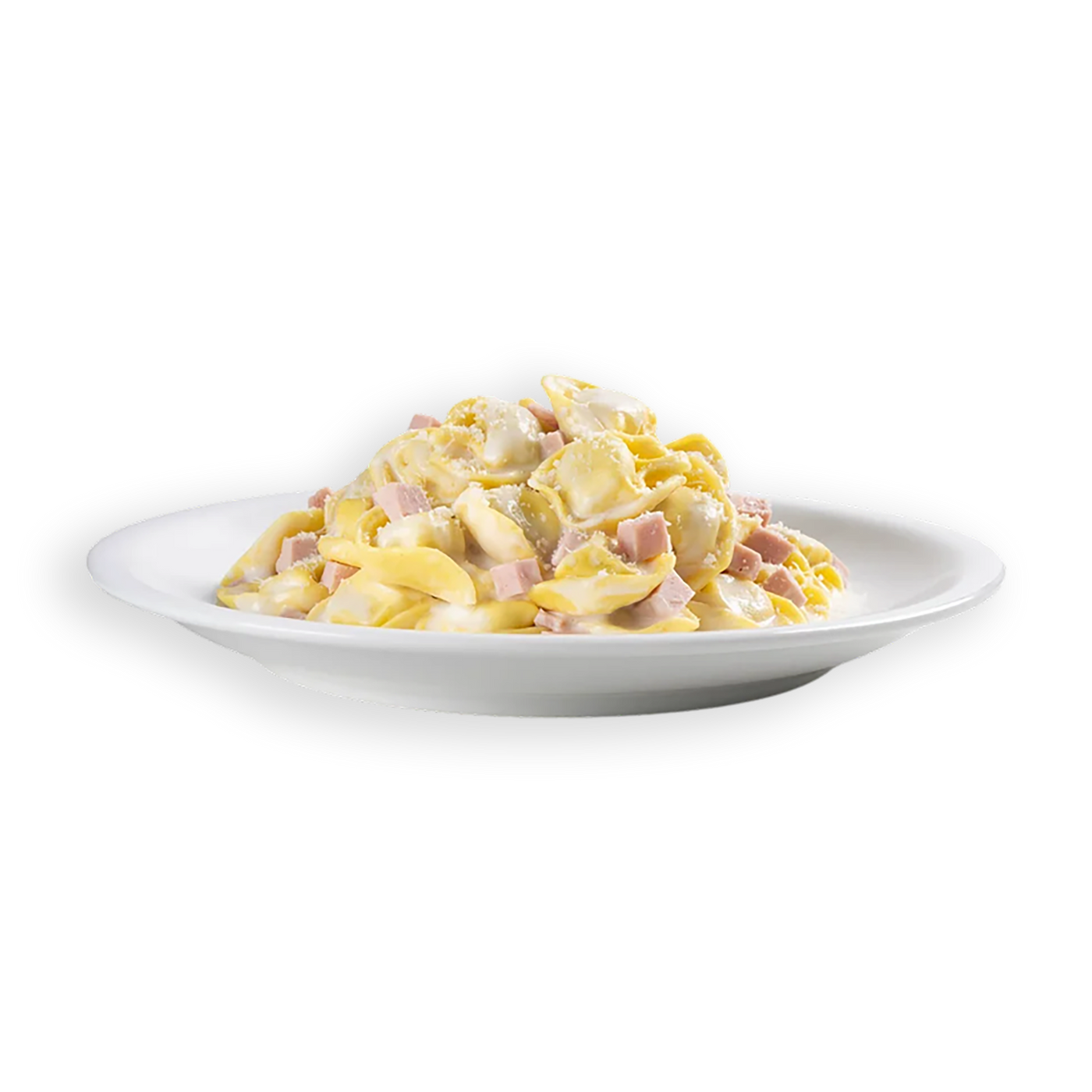 Tortellini boloñesa con nata y jamón cocido