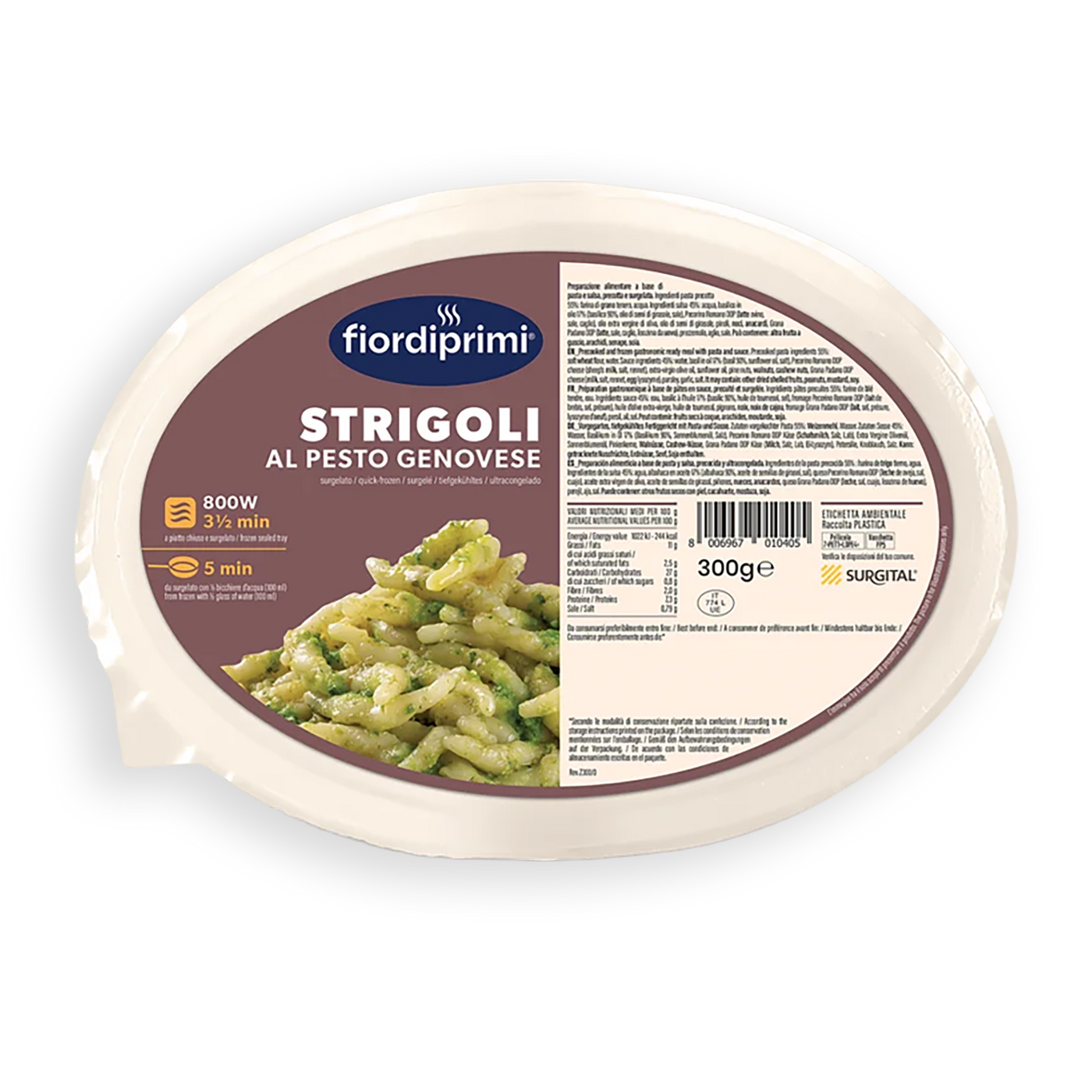 Strigoli con pesto a la genovesa