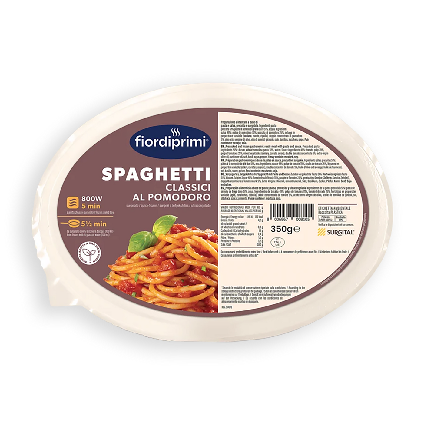 Spaghetti clásico con salsa de tomate