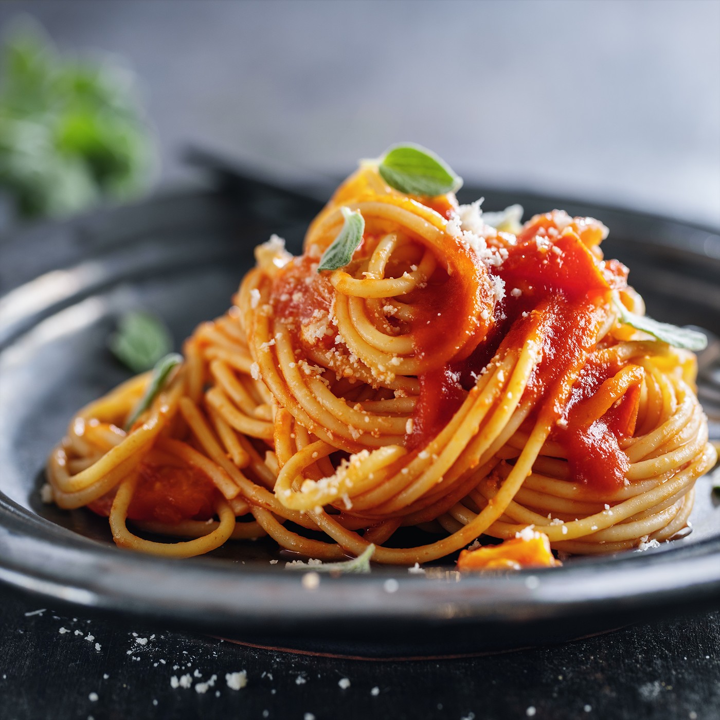 receta de Spaghetti clásico con salsa de tomate