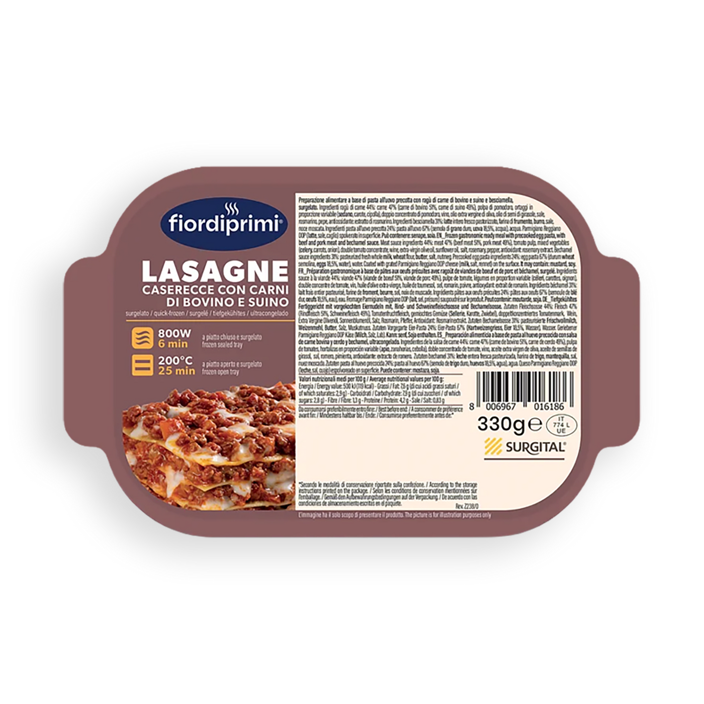 Lasaña casera con carne