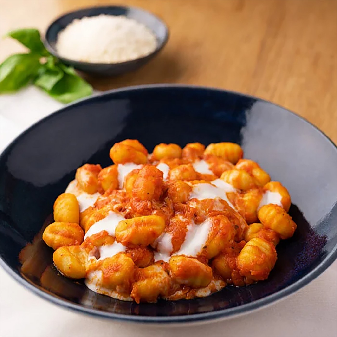 receta de Gnocchis con tomate y queso mozzarella