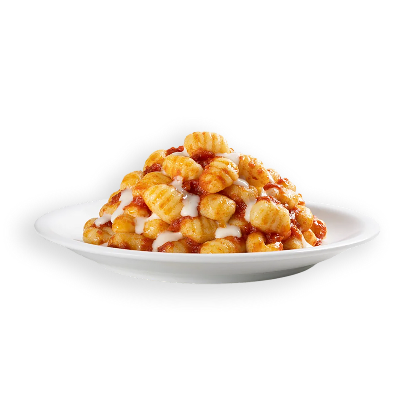Gnocchis con tomate y queso mozzarella