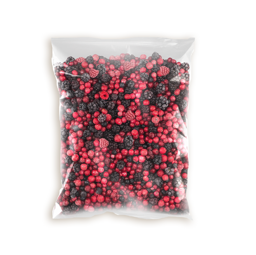 Frutas del bosque congeladas.