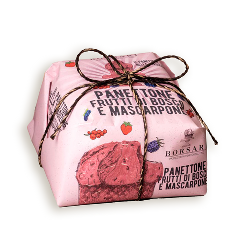 Panettone frutas del bosque con crema mascarpone