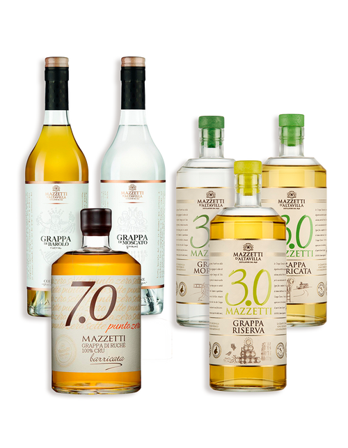 Kit grappa desgustazione mazzetti ( 6 grappas / 12 copas / cartas)