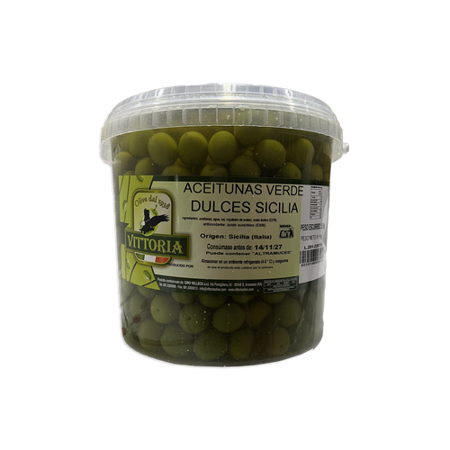 Aceitunas verdes dulces de sicilia