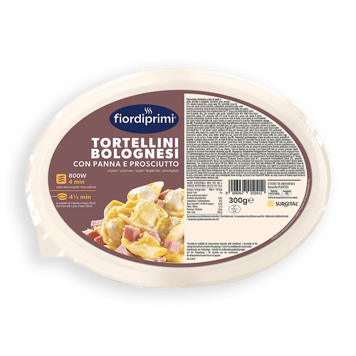Tortellini boloñesa con nata y jamón cocido