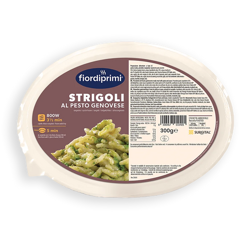 Strigoli con pesto a la genovesa