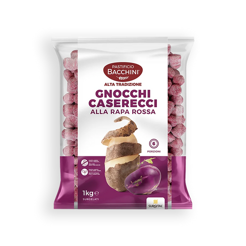 Gnocchi caserecci amb remolatxa vermella