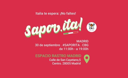 Sapor.ita revoluciona Madrid: El gran evento de la gastronomía y vino italianos en El Rastro